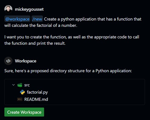 Figure 2: Create a Python Application